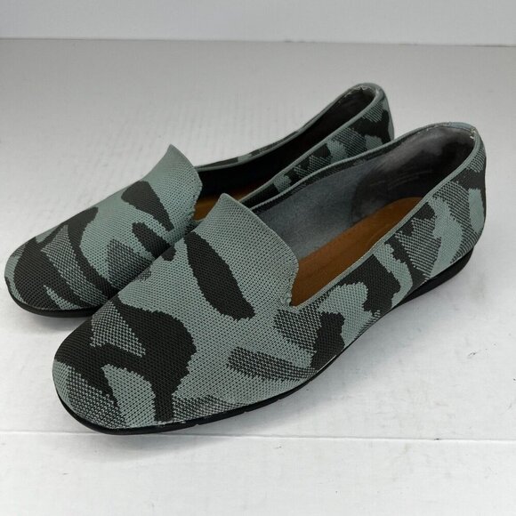 Comfortview Womens Size 10.5 Madie Camo Knit Slip-On Low Top Flats Loafers - Picture 1 of 9